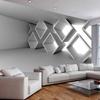 3D цементная стена геометрические здания расширение пространства настенная роспись спальня диван абстрактные 3D обои