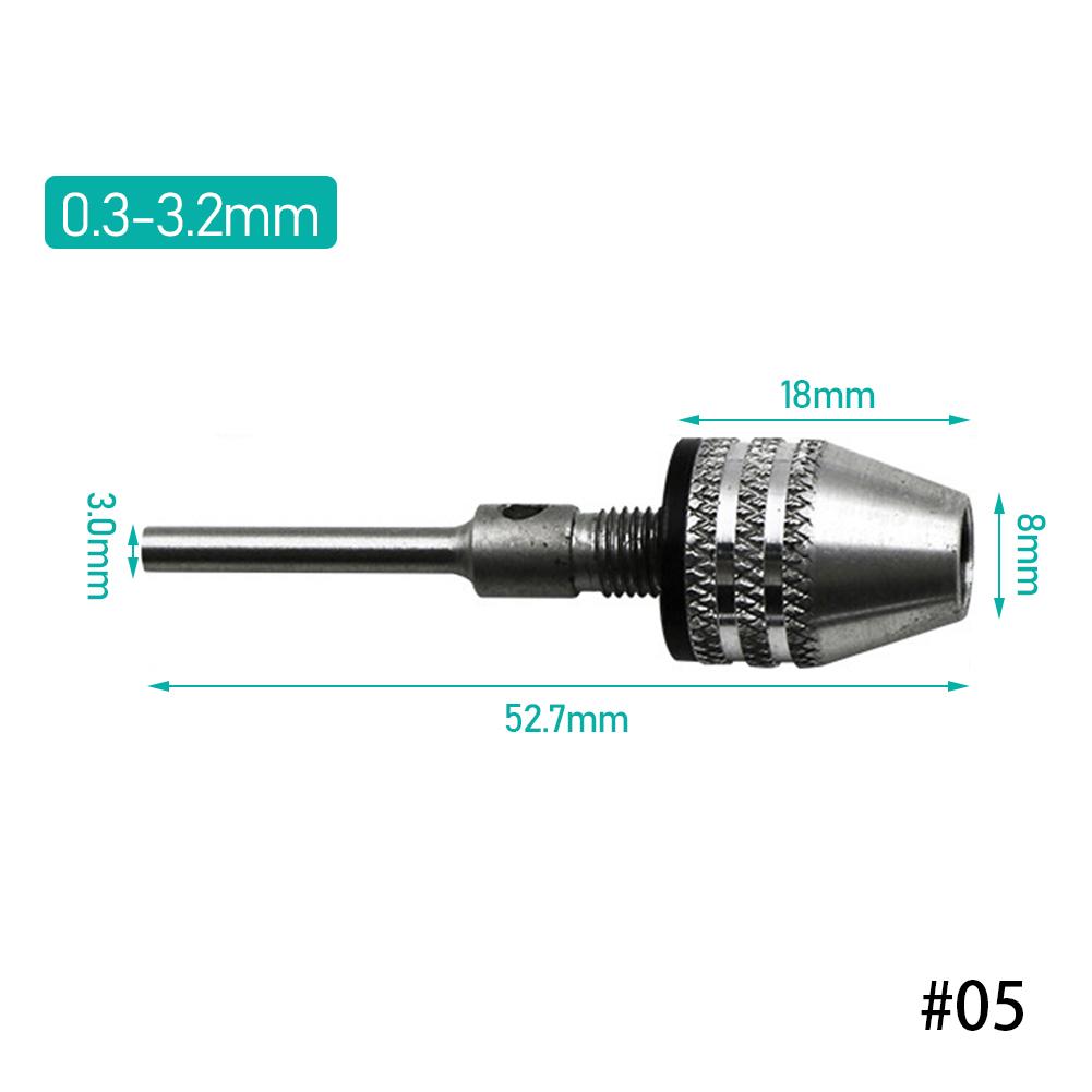 Drill Chuck Keyless Screwdriver Impact Driver Adaptor Electric Micro Motor Clamp Mini Chuck Fixture Hex Shank Drill Bits Adapter
