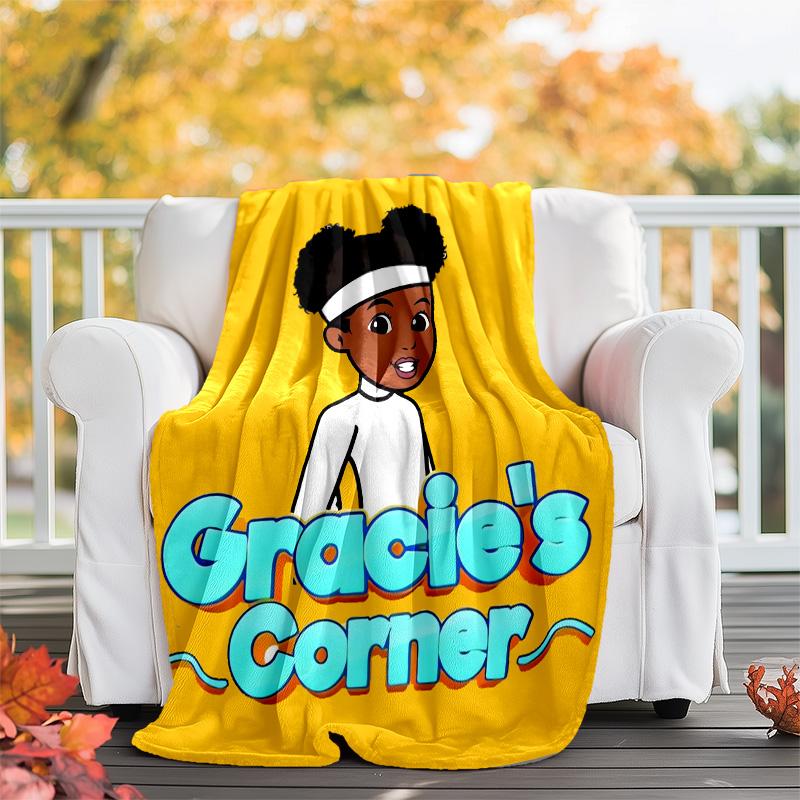 Gracie's Corner printed throw blanket—lightweight,soft,warm;versatile blanket for all seasons—perfect as &air-conditioning throw,nap blanket