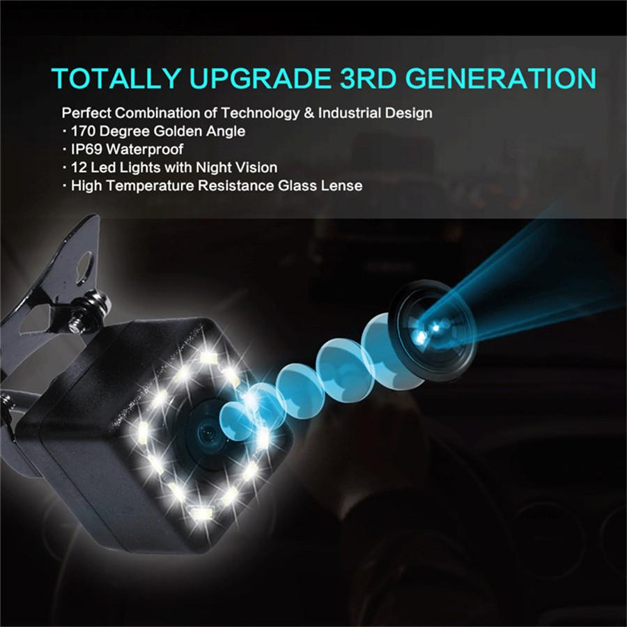 5-дюймовый автомобильный монитор TFT LCD HD цифровой + HD 12LED автомобильная камера заднего вида LED ночное видение задний ход парковка водонепроницаемый