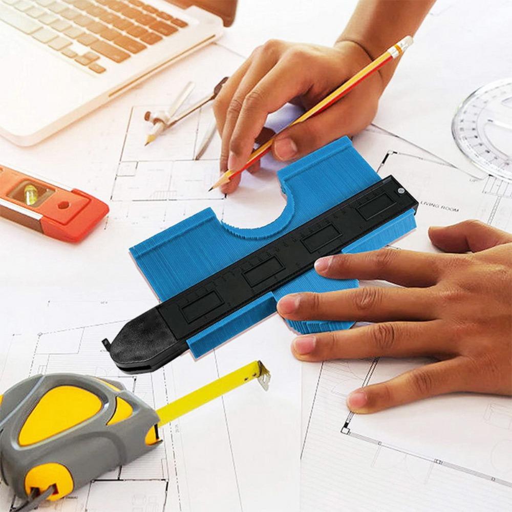 Zinc Zinc Alloy Edge Duplicator Plastic Contour Profile Gauge Profile Measuring Angle Ruler For Wood Working