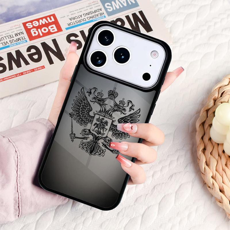 Россия Русский Герб мягкий чехол для телефона для IPhone 17 16e 15 14 13 12 11 Pro Max Air Mini Мягкая защитная крышка