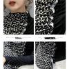 Half High Collar Irregular Spring New Women's Spliced Color Blocked Pleated Fungus Lace Slim Long Sleeved T-shirt Tops