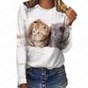 Lovely Cat 3d Print Hoodies Women Fashion Crewneck Long Sleeve Hoodie Animal Coat Kawaii Hoodie Women Sweats Womens Clothing Y2K