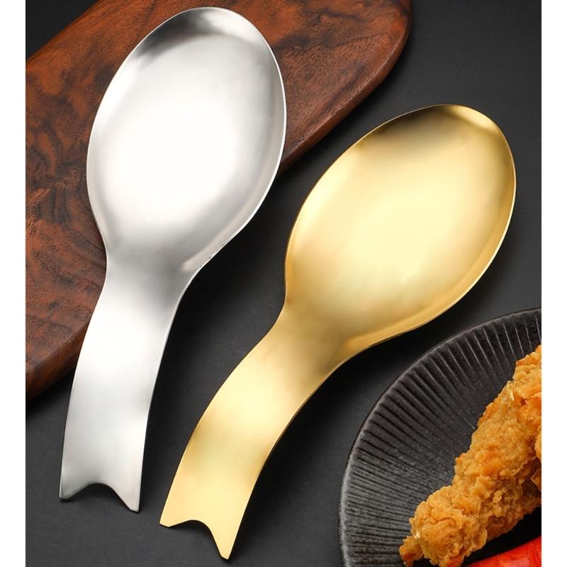 Stainless Steel Spoon Rest Ladle Holder For Kitchen Cooking Utensils Spatula Rack Corrosions Resistant Dishwasher Safe
