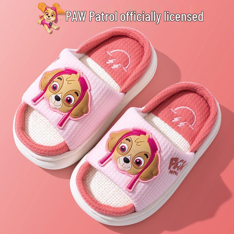 Детские нескользящие тапочки Щенячий патруль - Хлопковые льняные для мальчиков и девочек, весна/лето