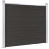 WPC Fence Panel 180 x 146 cm Black