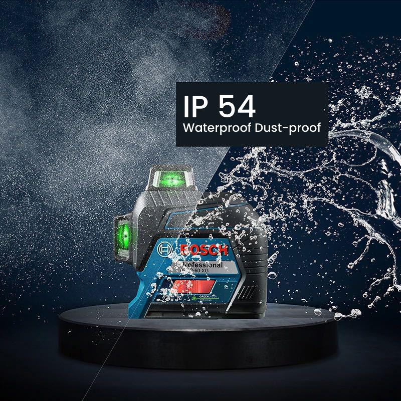 Bosch Профессиональный лазерный уровень Gll3-60XG 3D12 Line Nivel Laser Высокомощный зеленый самовыравнивающийся крестовый лазерный уровень 360