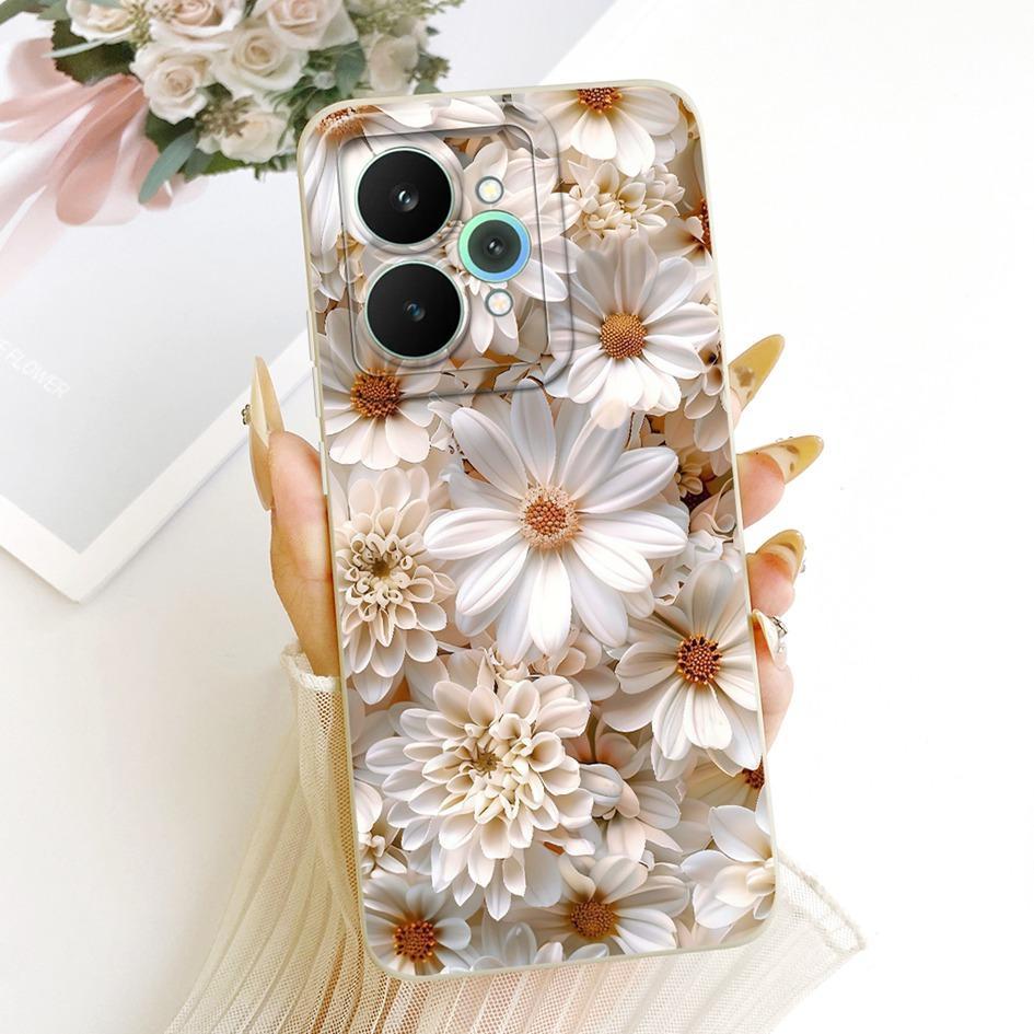 Чехол для Realme 15 Pro 5G Ударопрочный ТПУ Чехол Популярный Ромашка Мягкий Силикон Чехол для Телефона Для Realme 15 Чехол Realme 15T 15Pro Чехол-кармашек