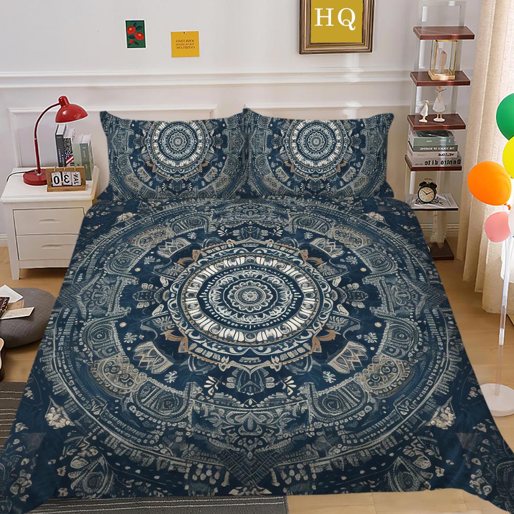 Printed Bedding Suit Mandala Home Textiles Luxury Bedding Sets Queen Size Fashion Microfiber Duvet Cover Sets