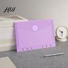 Data Retrieval Organizer Plastic File Folder with Label Pocket, Hook And Loop Closure Clear Document Binder Poly Envelope Folder, A4/A5/A6 Waterproof