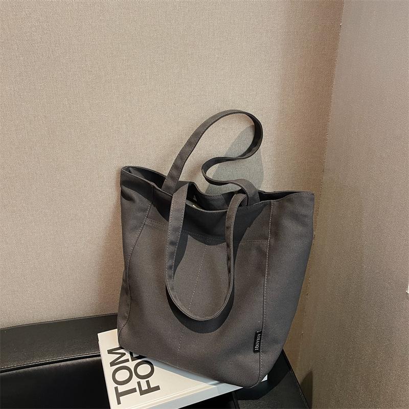 Весенне-летние сумки большой вместимости для женщин, новые холщовые сумки-тоут в стиле кэжуал для студенток на занятия, наплечные сумки-тоут