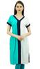 Straight Kurti With Contrast Pannel Pattern Rayon Casual Tunic With
