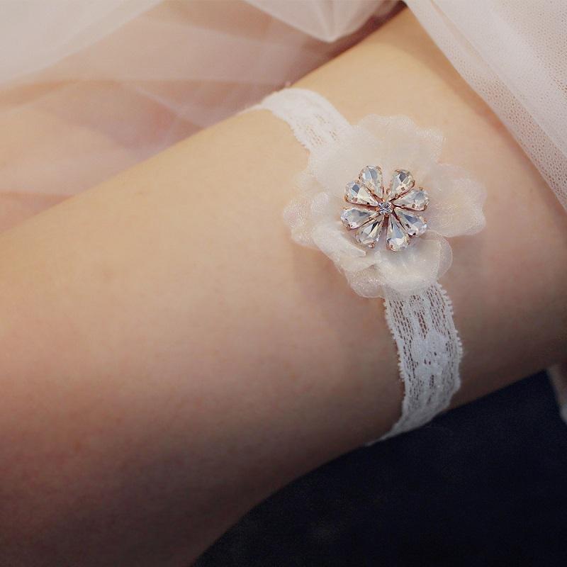 SLBRIDAL сексуальные кружевные цветы с жемчугом свадебные подвязки свадебные подвязки на бедро кольцо для женщин/женщин/невесты