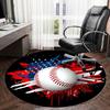 1pc Office Carpet Chair Mats American Baseball Artwork Perfect for Decorating Office Chairss, Or Bedrooms.YDT374