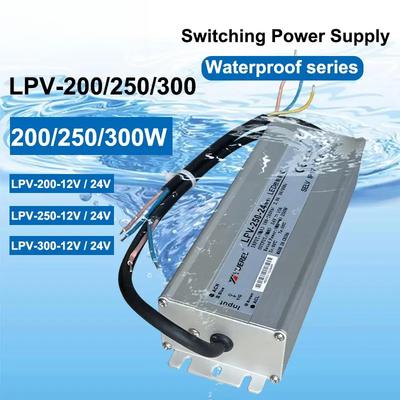IP67 LPV 200 Вт 250 Вт 300 Вт наружный водонепроницаемый выключатель питания 180-2630 В переменного тока в 12 В 24 В постоянного тока светодиодный наружный трансформатор