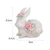 Animal Statue Rabbit Sculpture Ceramic Collectible Bunny Figurine,Desktop Decoration for Living