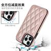 Применимо к чехлу для мобильного телефона Apple iPhone 16, чехол-бумажник Xiaoxiangfeng 17Promax, кожаный чехол с двойной застежкой и бриллиантовым узором 13