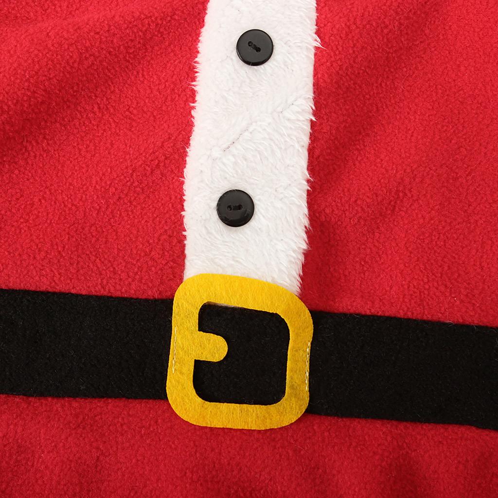 Рождественский комбинезон Санта-Клауса с длинными рукавами для маленьких мальчиков и девочек + шапка, наряды