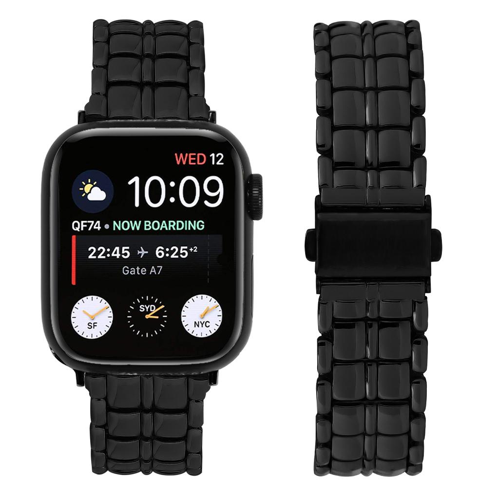 Ремешок из нержавеющей стали для Apple Watch ultra2 3 band 49мм 40мм 44мм 45мм 46мм Металлическая пряжка Браслет iWatch series 9 7 8 se 10 11