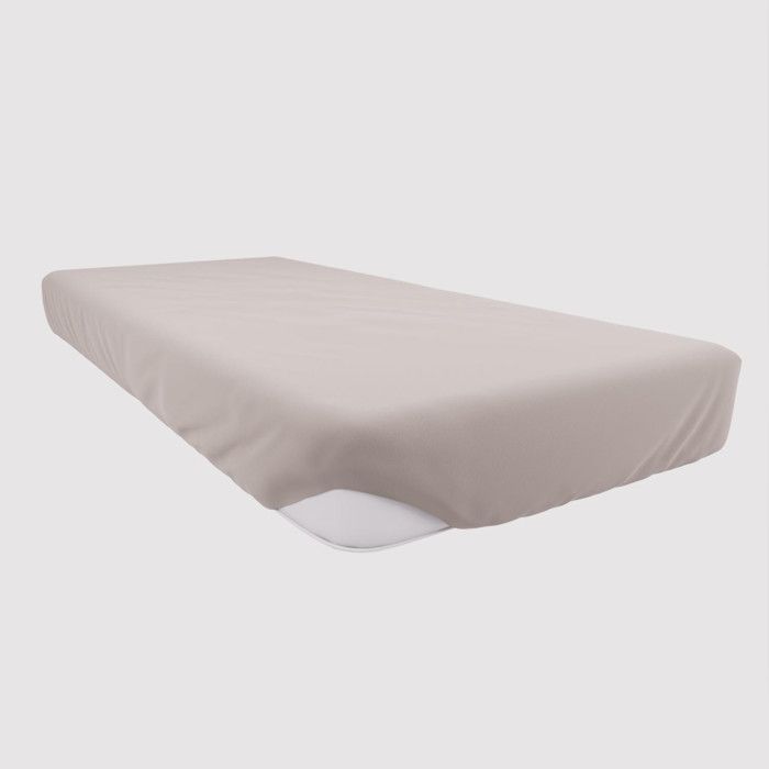 Drap housse en coton 160x200 cm JERSEY lin, par Soleil d'ocre