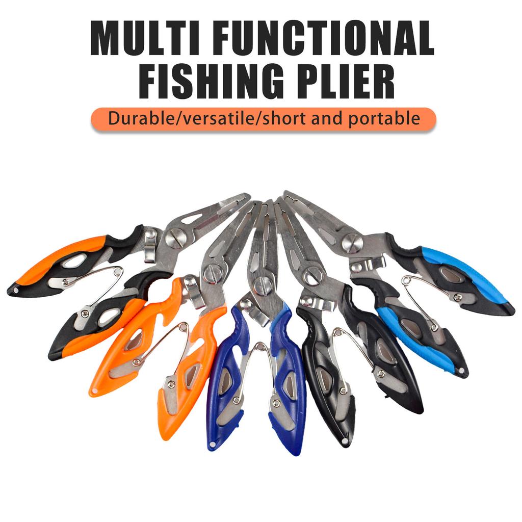 Рыболовные плоскогубцы Рыболовные плоскогубцы Ножницы Многофункциональные Кусачки для плетеной лески Съемник крючков с противоскользящей ручкой Рыболовный снаряжение