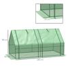 Mini Small Greenhouse with Steel Frame & PE Cover & Zippered Window Poly tunnel Steeple for Plants Vegetables, 180 x 90 x 90 cm, Green