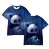 Men's 3D Printed T-Shirt Panda Pattern Print Short Sleeve O-Neck Pullover Casual Top