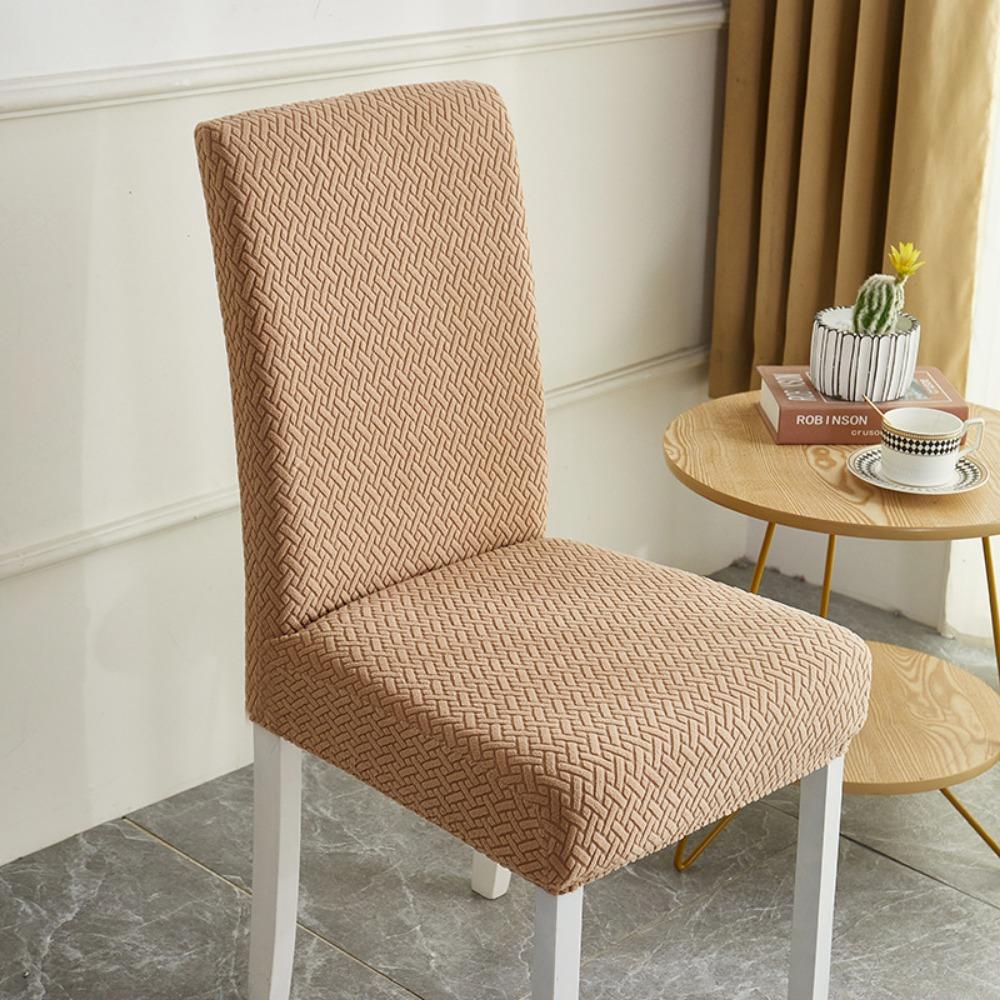 Elastic Chair Covers Set with Backrest Universal Stretch Dining Chair Slipcovers for Home Simple All Season Use