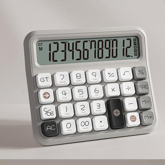 Настольный калькулятор, голосовой/бесшумный, на батарейках, 12-значные квадратные кнопки, большой ЖК-дисплей, портативный студенческий финансовый калькулятор, офисные принадлежности