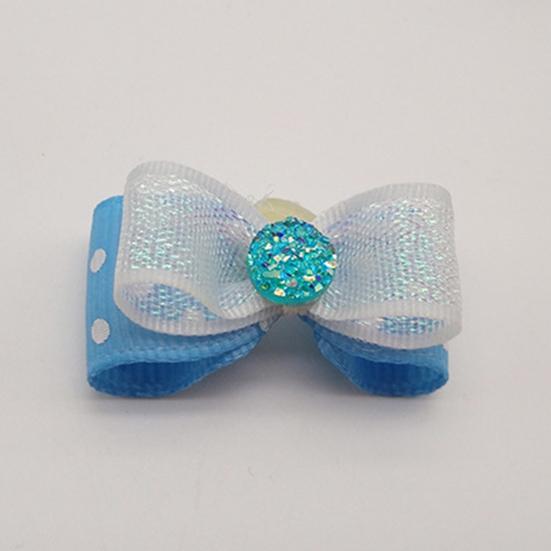 2 шт., завязки для волос для собак, волнистая точка, украшение для головы с принтом, хорошая эластичность, милые