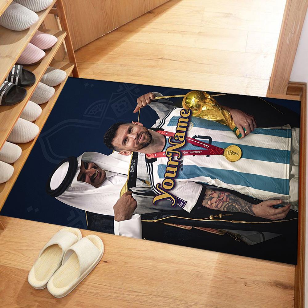 Messi 324 Personalized Name Carpet Perfect for Foyer Game Room Bedrooms Living Rooms Antislip Carpet Office home decor Best for Christmas