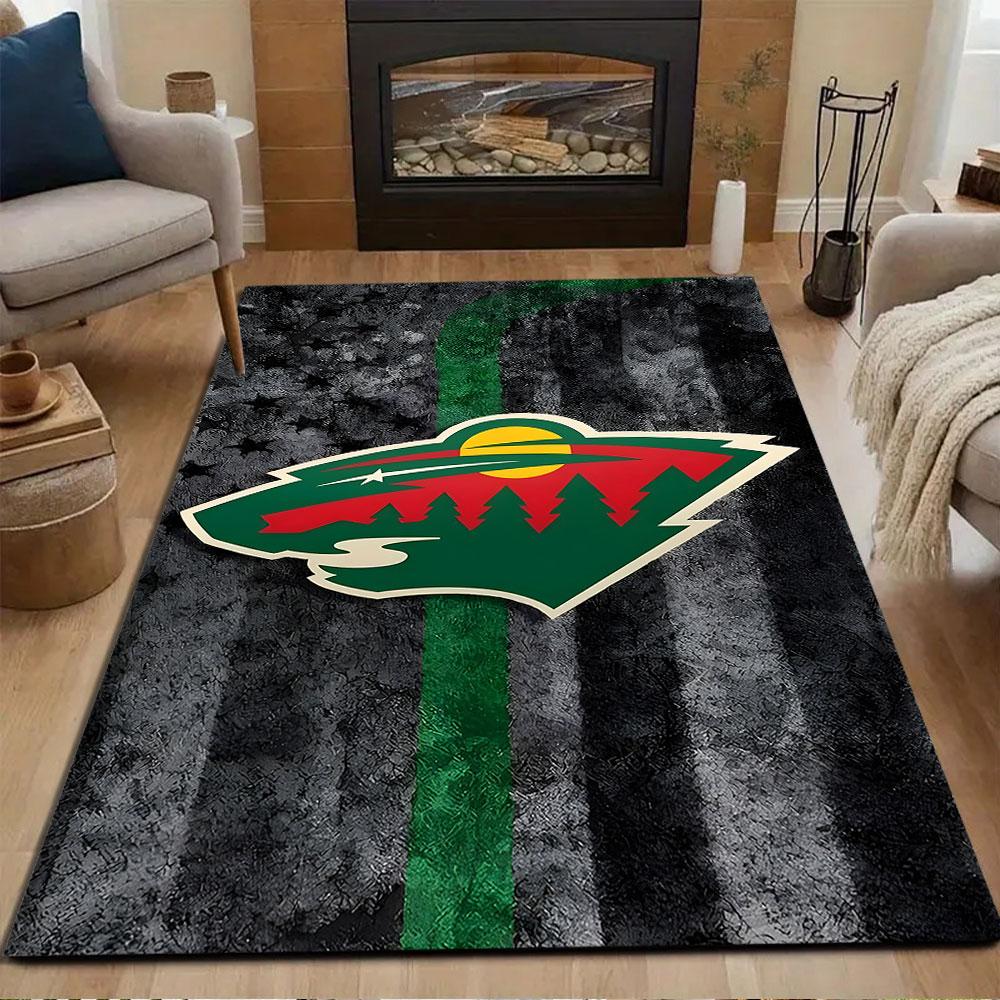 Wildlife Forest Silhouette Design Patterned carpet, non slip mat suitable for living room and bedroom sofas