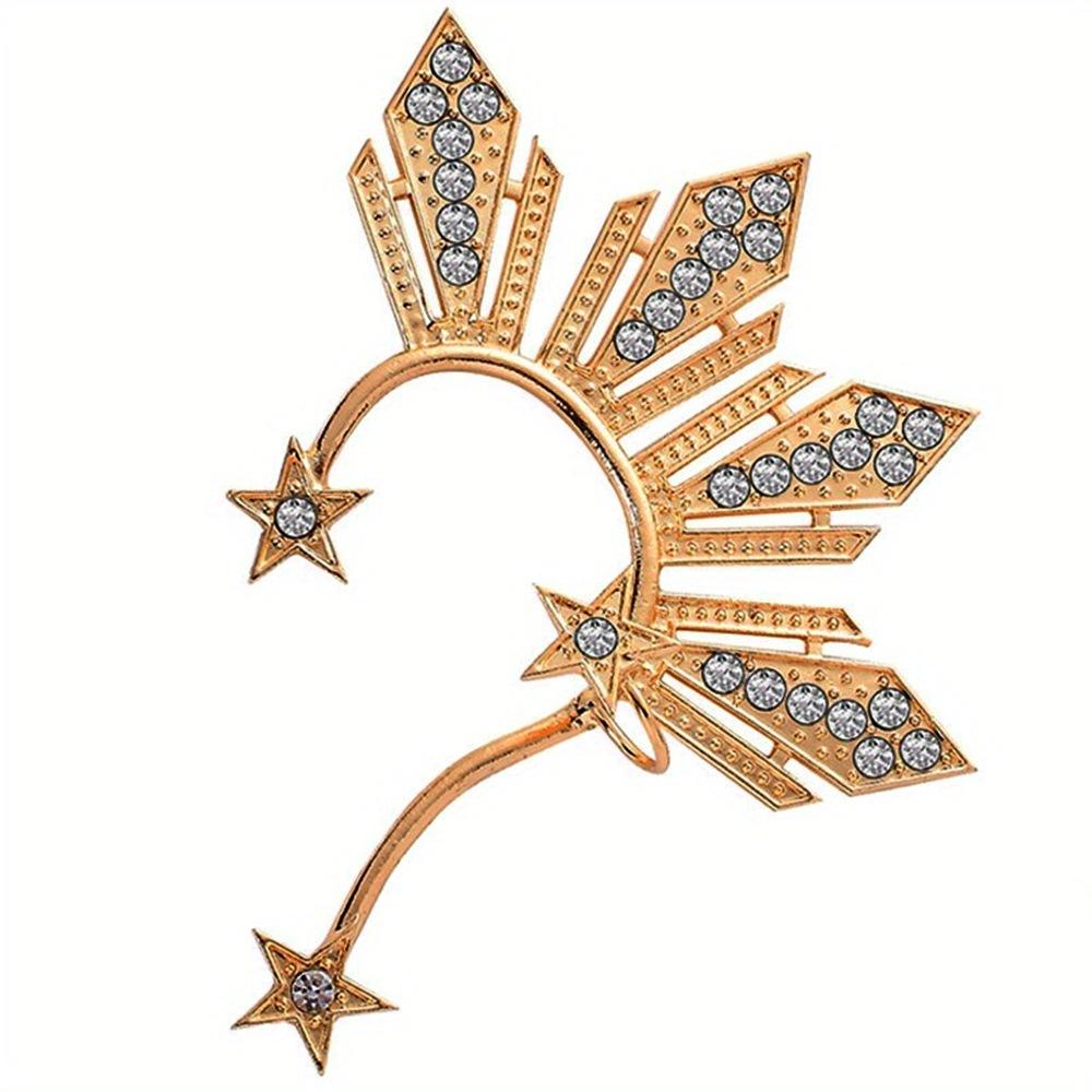 Модные персонализированные геометрические вспышки бриллиантовая пятиконечная звезда одиночные без проколотых сережек большие серьги с аксессуарами