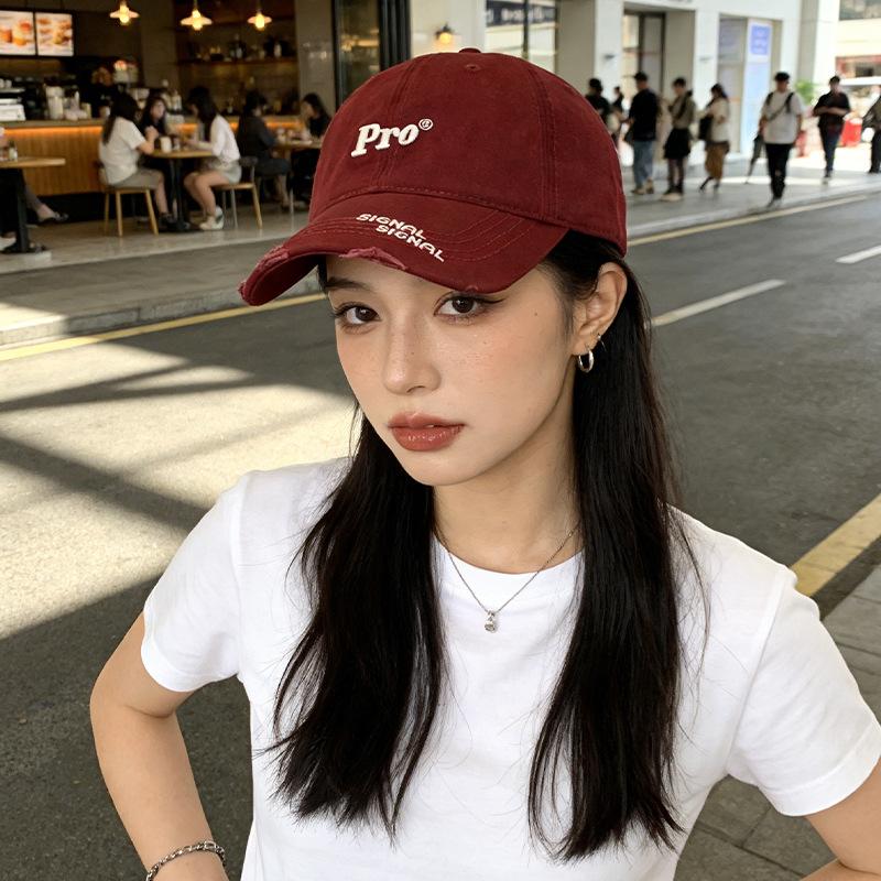 Versatile sunshade cap spring and summer fashion embroidered cotton baseball cap high quality Taizhou Wenling hat women