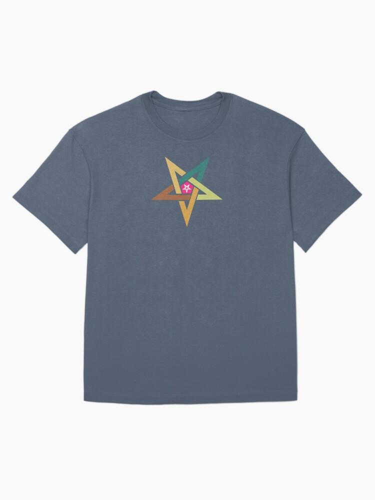 Pentangle Multi-coloured pentangle within a pentangle Oversized T-Shirt