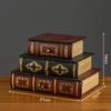 Винтажная деревянная шкатулка в форме книги Декоративные предметы для дома Спальни Шкатулка для украшений Украшения Офиса Рабочего стола Аксессуары для хранения