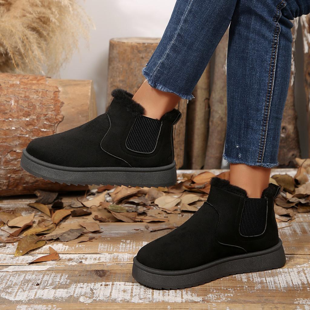 Fashion Winter Women Short Warm Non-slip Flats Platform Snow Boots Casual Designer Shoes New Comfortable Ankle Boots Zapatos De Mujer