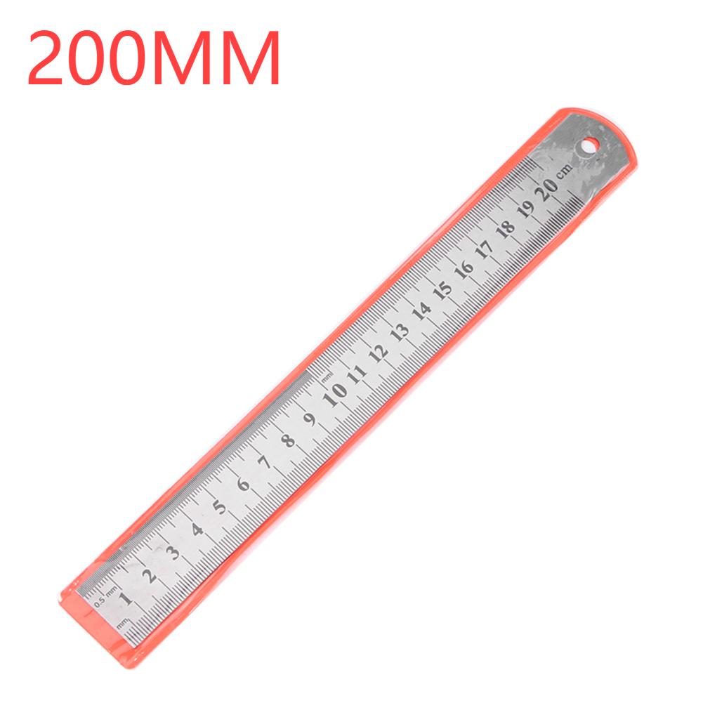 Прямая линейка из нержавеющей стали, двухсторонняя, прецизионная, измерительная линейка, шкала, аксессуары для метрической линейки 15-40 см