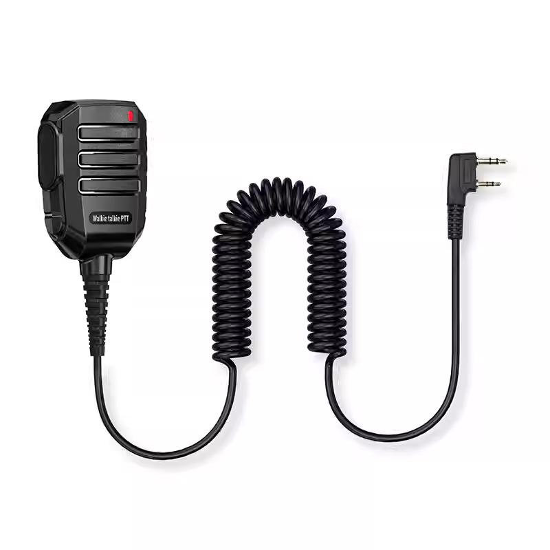 Ручной микрофон M6 для рации: Совместимо с Baofeng Quansheng UV-K6 UV5R, Наплечный микрофон для базовой станции с разъемом K/M.