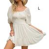 Women Summer Sexy Off-shoulder Dress Girls Loose High Waist Dresses Polyester Beachwear Clothing Festival Present