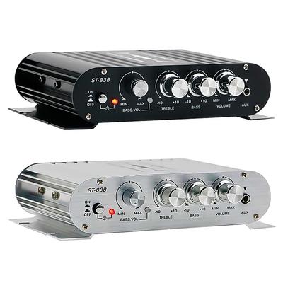 ST-838 HiFi 2.1-канальный усилитель мощности 80 Вт*2 стерео басовый усилитель звука мини медиаплеер сабвуфер усилитель автомобильный домашний усилитель