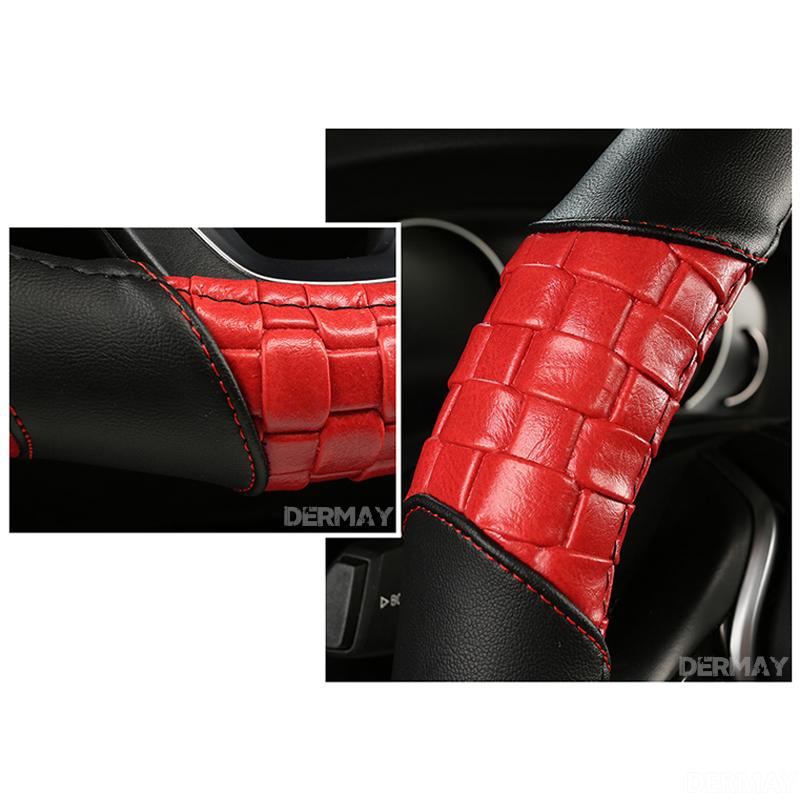 DERMAY роскошный автомобильный чехол на руль, кожаная оплетка, мягкая нескользящая для BMW X5 X6 X7 E53 E70 F15 F85 G05 E71 E72 F16 F86
