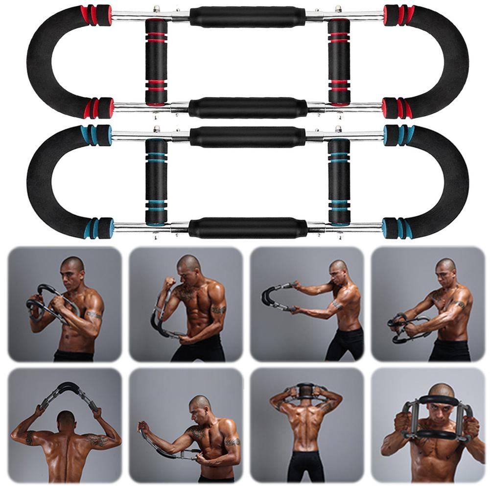 Adjustable Arm Trainer with Foam Handle Shoulder Muscle Training Equipment U-Shaped Twister Arm Exerciser for Home Office