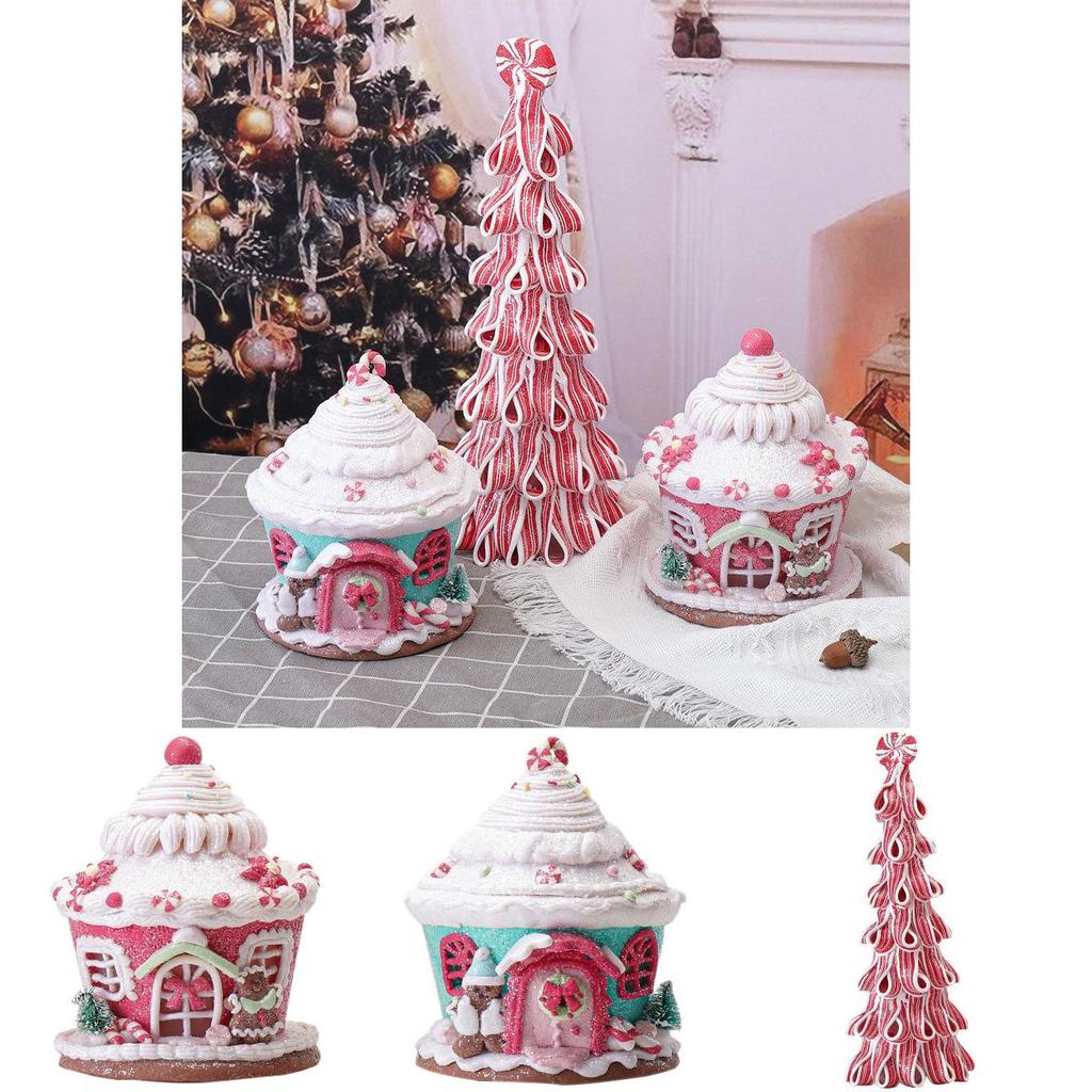Светящиеся ornaments Замок из конфет и Рождественская елка для праздничного декора