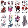 Rose Tattoo Sticker Red Flower Dream Catcher Water Transfer Waterproof Tattoo Sticker Amazon Set Sticker