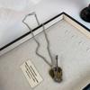 Vintage Punk Rock Pendant Chain Choker Music Guitar Necklace Trendy Guitar Pick Necklace  Hip Hop