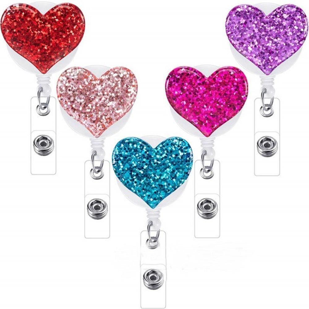 Business Card Work Card Heart Badge Holder Work Card Holder Clip Badge Holder Clip Name Tag Holder