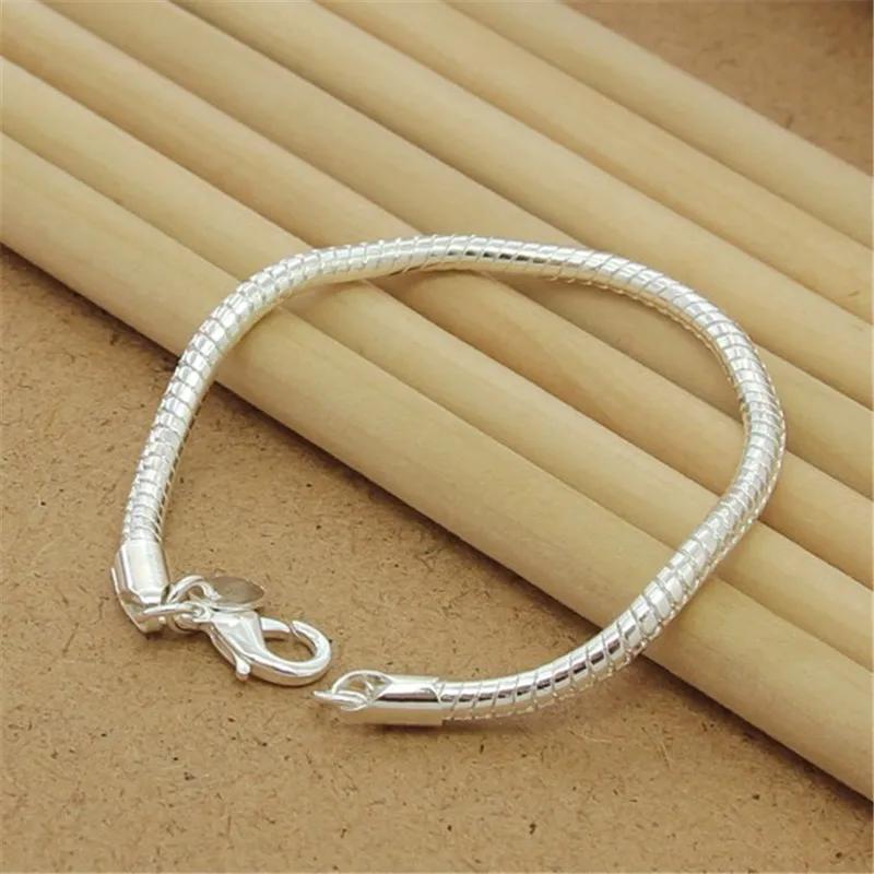 Fine Noble Sterling Solid Chain Bracelet For Women Men Charm Party Gift Wedding Party Fashion Jewelry