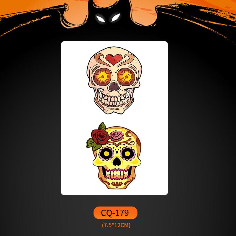 2024 Новые Хэллоуин Страшные Наклейки Татуировки Лица с Большим Ртом - Смешные, Водонепроницаемые, Цветной Вечерний Макияж